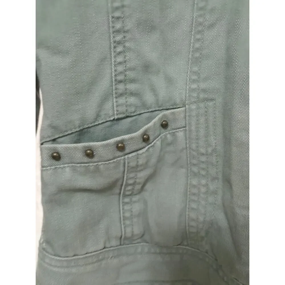 Arizona Jean Company Premium Denim Jacket Kids Youth Green Corduroy Sz M 10-12